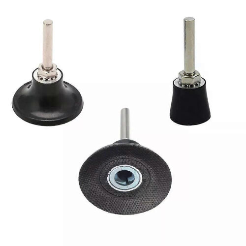 1 supporto per dischi abrasivi con blocco a rullo, 25/50/75 mm, platorello di supporto con gambo da 1