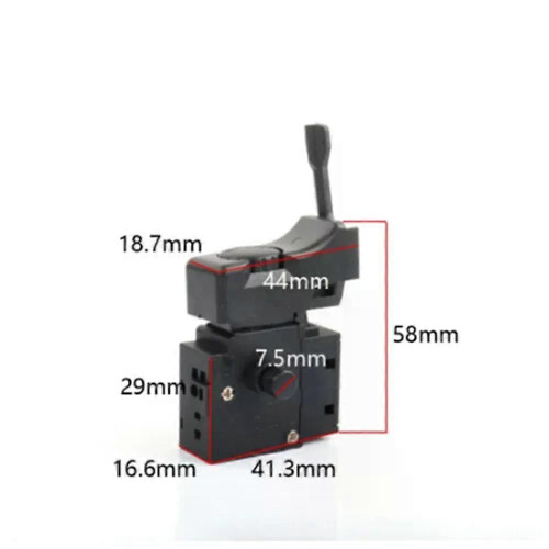 1Pc FA2-6/1BEK 6A 250VAC5E4 Lock on Power Tool Electric Drill Speed Control Trigger Switch 2