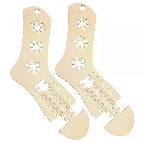 2 Pcs Adjustable Knit Stretchers Blocking Board Hand Knitting Sock Molds Stocking Display Models Template 1