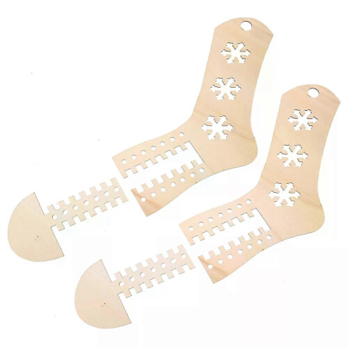 2 Pcs Adjustable Knit Stretchers Blocking Board Hand Knitting Sock Molds Stocking Display Models Template 2
