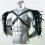 1PCS Gothic Style Feather Cape For Men Shoulder Armor-Shaped Party Performance Accessories 5
