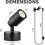 Lot de 2 spots LED d'intérieur, 3 W, éclairage vers le haut, projecteur de sol d'intérieur, éclairage 3