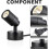 Lot de 2 spots LED d'intérieur, 3 W, éclairage vers le haut, projecteur de sol d'intérieur, éclairage 2
