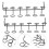 2 Pcs Black Peg Board Pegboard Screwdriver Holder Metal Tool Hooks Garage Organizer Multi-ring Racks 3