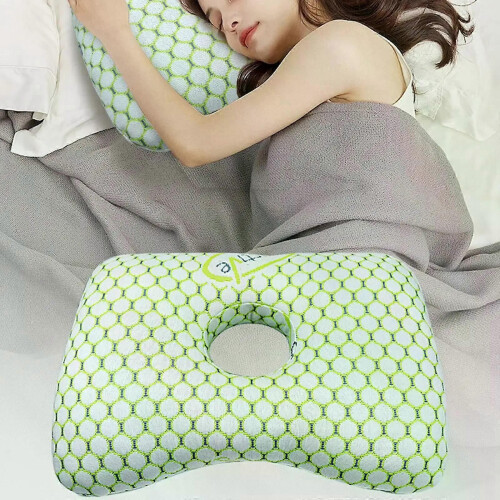 1Pcs Ear Piercing Pillow for Side Sleepers Protective Sleeping Pillow with Ear Hole Design Comfortable 1