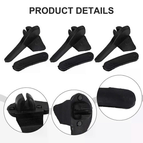 20st Däckbytardel Plastfäste Demontera Duck Head Insert Fälgskydd Svarta packningar Däckväxlare 1