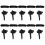 20st Däckbytardel Plastfäste Demontera Duck Head Insert Fälgskydd Svarta packningar Däckväxlare 5