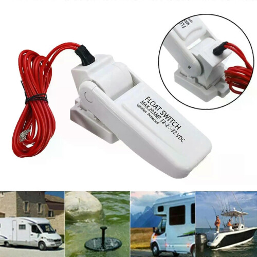 20 AMP Automatic Electric Boat Bilge Pump Float Switch DC Water Level Controller Flow Sensor Switch 2