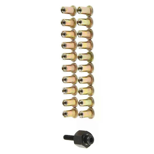 21pcs Rivet Nut Tool Hand Rivet Nut Head Simple Installation Manual Riveter Rivnut Tool Accessory For 2