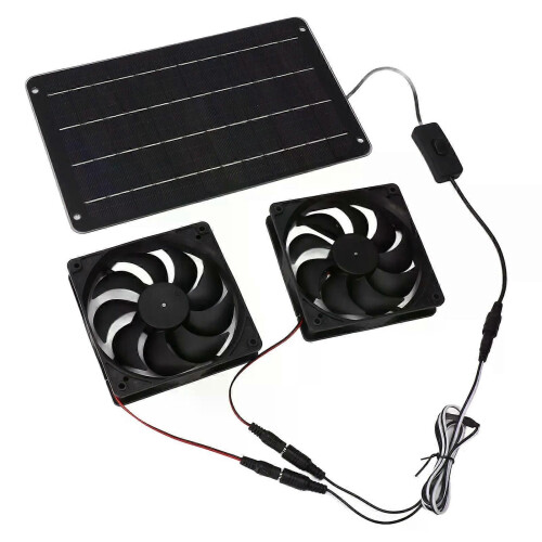 Kit ventola a pannello solare a risparmio energetico efficiente da 20 W con interruttore per serra RV 1