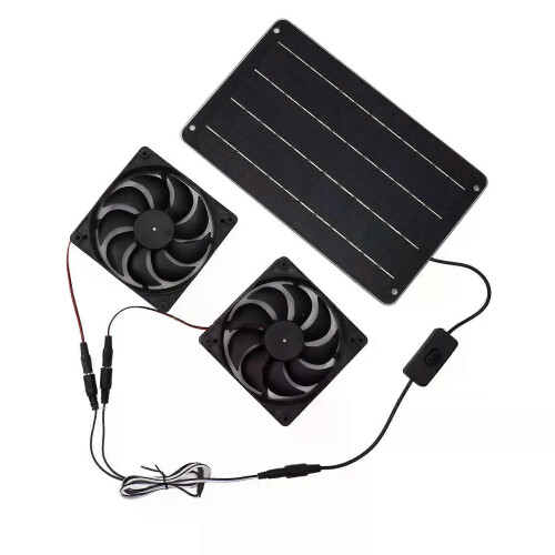 Kit ventola a pannello solare a risparmio energetico efficiente da 20 W con interruttore per serra RV 2