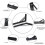 Lot de 2 supports d'angle pliables et réglables pour table, banc, étagère, meuble, fixation murale, 2