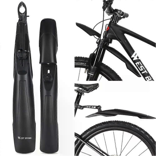 2 guardabarros de bicicleta ajustables, a prueba de polvo, universales. 1