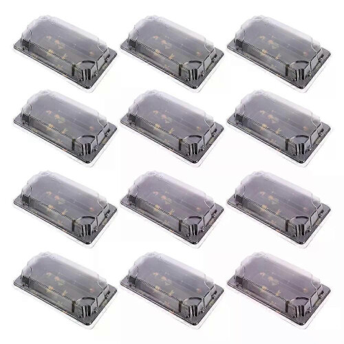 25 cajas de plástico para sushi, para llevar, aperitivos y comida para llevar. 2