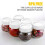 20 tapas para tarros Mason de grado alimenticio, de boca regular, de 70 mm, reutilizables, a prueba 2