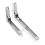2Pcs Foldable Microwave Oven Shelf Rack Stainless Steel Support Frame Stretch Adjustable Wall Mount 4