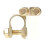 2Pcs Small 46mm x 40mm Durable Replacement Auto Car Battery Terminal Clamp Clips Brass Connector 4