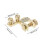 2Pcs Small 46mm x 40mm Durable Replacement Auto Car Battery Terminal Clamp Clips Brass Connector 2