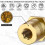 2PCS Thread Male Brass Side Post Battery Terminal Charging Posts Standard Side Post Battery Post Adapter 3
