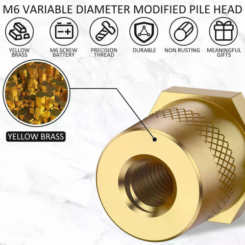 2PCS Thread Male Brass Side Post Battery Terminal Charging Posts Standard Side Post Battery Post Adapter 2