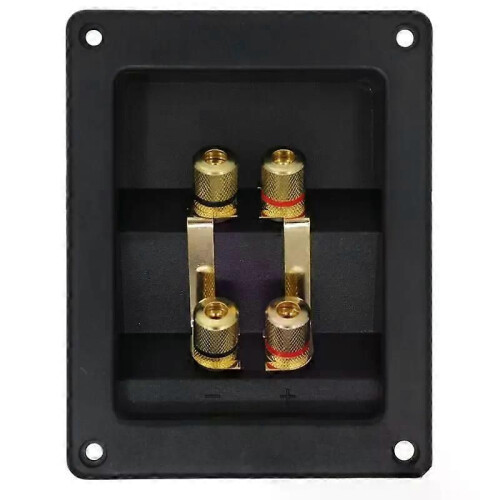 2 stuks luidsprekerkabelconnectoren, koperen luidsprekerbedradingsogen, gouden luidsprekerbedradingsogen, 2