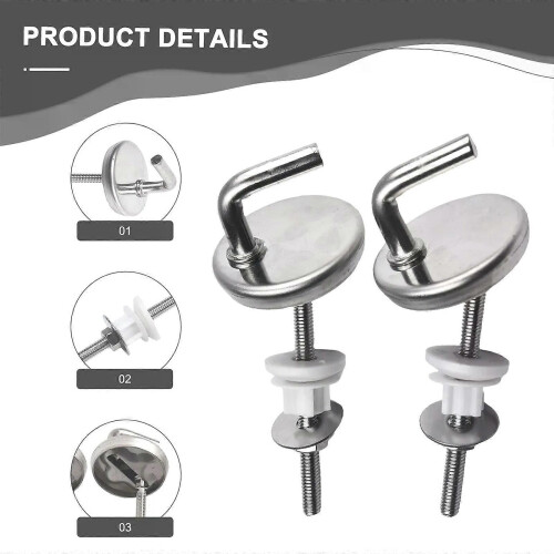 2Pcs Wc Sitz Scharnier Einstellbare Knopf Wc Für Sitz Scharnier Wc Sitz Fix Fitting Edelstahl 2