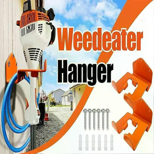 2pcs Wall Mounted Grass Trimmer Rack Garden Heavy Duty Garage Storage Organizer Multi-purpose Tool Rack 1