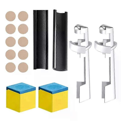 2Z-18 pièces de réparation de queue de billard, accessoires comprenant 2 pinces de queue, 10 embouts 2