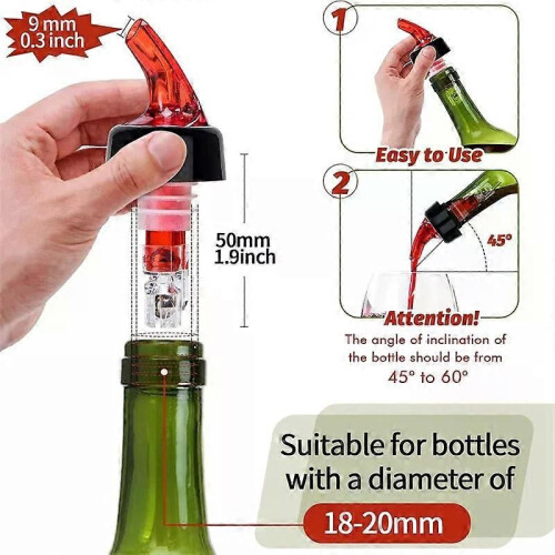 Vertedor automático de botellas con medidor de 30 ml, vertedor de botellas, vertedor de botellas de 2