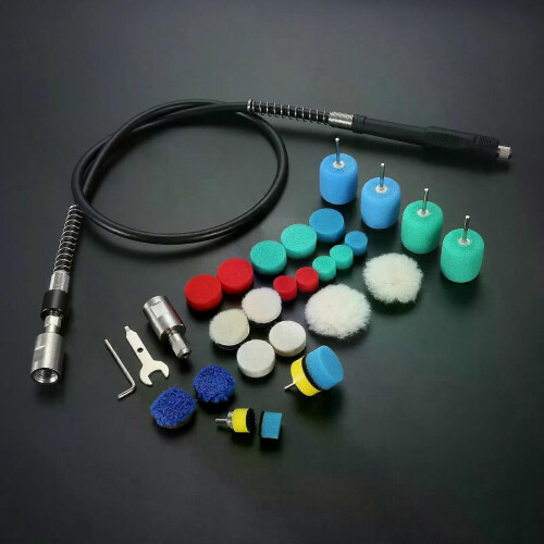 Kit de 31 mini-polisseuses de précision pour perceuses rotatives, avec filetage 5/8" et M14 1