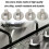 Lot de 4 boutons de commande rotatifs de rechange pour cuisinière à gaz 3