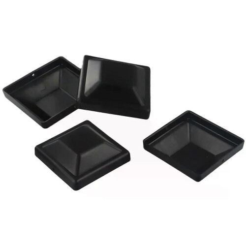 4 tapas protectoras para postes de cerca, de plástico, para decoración de jardines, de madera de 3 5/8" 2