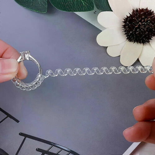 4 stücke Unsichtbare Ring Größe Einsteller Für Lose Ringe Ring Schutz Einsteller Spirale Ring Dichtung 1