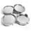 4 pezzi 75 mm Coprimozzo universale per ruote Coprimozzo cromato argento ABS Plastica Coprimozzo per 2