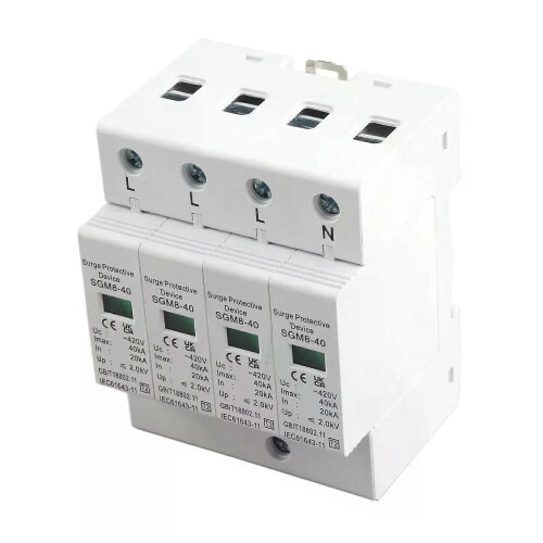 4P 40KA House Din Rail Lågspänningsskyddsskyddsanordning för åskskydd 1