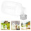 4 Stück eimerförmige Saftflasche, flache Flaschen, Getränkebehälter für Kühlschrank, durchsichtiger 4