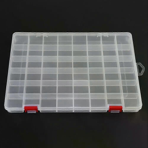 48 Grids Transparent Kunststoff Organizer Box Fishing Tackle Box Angeln Köder Köder Haken Lagerung Fall 2