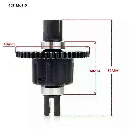 Differenziale centrale RC 46T 48T 60T Accessorio per veicolo telecomandato Differenziale centrale per 1