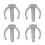 4 Pcs Fold Walker Clamp Telescopic Walking Sticks Crutches Padding Abs Buckle Latch 3