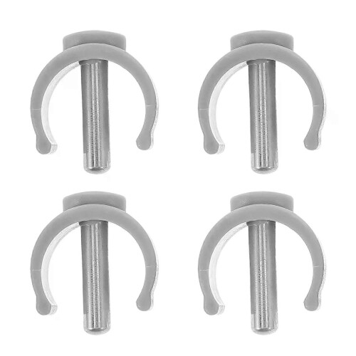4 Pcs Fold Walker Clamp Telescopic Walking Sticks Crutches Padding Abs Buckle Latch 2