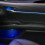 4 pezzi Lampada d'atmosfera per interni auto, 4 porte, scatola portaoggetti, luce ambientale a LED, 4