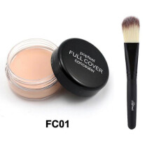 Makeup Base Nude Face Liquid Cover Concealer + Wooden Brush