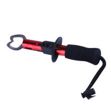 Robust Metal Fish Gripper Corrosion-Resistant Fishing Tool for Freshwater Anglers, Red Color, Durable Design