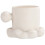 1Set Elegant White Ceramic Milk Cup Multi-Function Coffee Mug 1