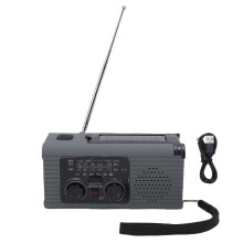 Solar Crank Radio Emergency LED Flashlight Cell