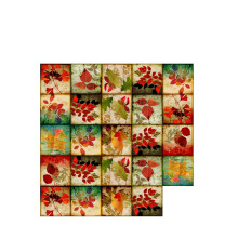 Antique Tiles Pack of 24 - Vintage Autumn Leaves Bathroom and Kitchen Decoration, 20x20cm Shower and Stairs Tiles