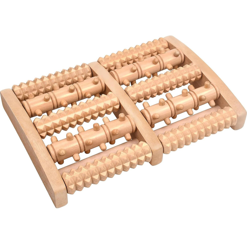 Foot Massage Roller for Blood Circulation, Wooden Fascia Roller for Reflexology, Foot Massager for Relaxation