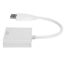 Convertisseur USB 3.0 vers VGA Blanc, 15 broches, 1080p 60 Hz