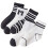 5 Pairs Kids Socks Soft Combed Cotton Black White 1