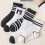 5 Pairs Kids Socks Soft Combed Cotton Black White 9